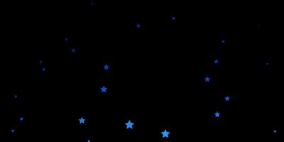 Dark BLUE vector texture with beautiful stars.