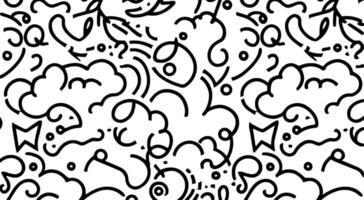 hand drawn doodles seamless pattern. Vector illustration.