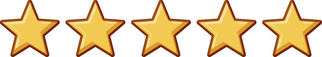 5 stars icon, consumer rating symbol. isolated simple vector. design for posters, apps and web. vector