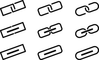 chain set icon, link symbol. simple vector for apps and web. art line design