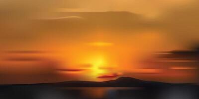 Sunset sunburst vector for background design.