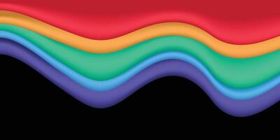 multi color lines wavy vector shape for background design.