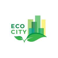 logo ecología ambiente eco simpático ciudad vector icono símbolo minimalista diseño