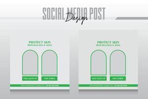 spa y belleza cuidado social medios de comunicación enviar o volantes modelo diseño vector