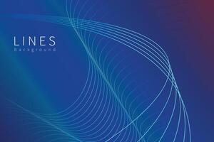 Peaceful abstract blue wave lines background. vector