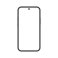 Front view smartphone mockups. Cellphone frame with blank screen isolated templates. Vector mobile device mockups for presentation template.