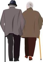 elderly people grandmother and grandfather vector