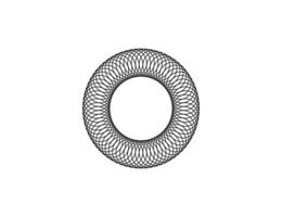 Spirograph abstract element on white background. Vector illustration.
