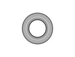 Spirograph abstract element on white background. Vector illustration.