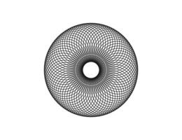 Spirograph abstract element on white background. Vector illustration.
