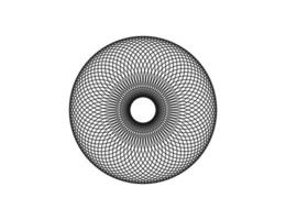 Spirograph abstract element on white background. Vector illustration.