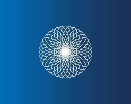 espirógrafo resumen elemento en azul antecedentes. vector ilustración.