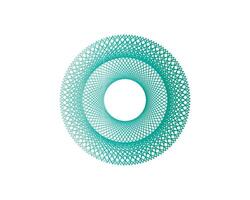 Spirograph abstract element on white background. Vector illustration.