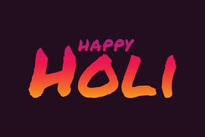 Happy Holi text vector art design, Happy Holi cursive handwritten script simple text letters, Holi festival vector