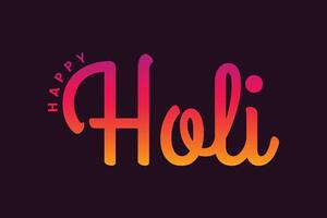 Happy Holi text vector art design, Happy Holi cursive handwritten script simple text letters, Holi festival vector