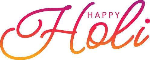 Happy Holi text vector art design, Happy Holi cursive handwritten script simple text letters, Holi festival vector