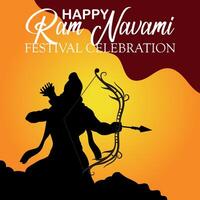 contento RAM navami cultural bandera hindú festival vertical enviar deseos celebracion tarjeta RAM navami celebracion antecedentes vector