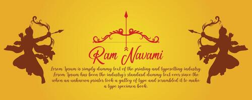 contento RAM navami cultural bandera hindú festival vertical enviar deseos celebracion tarjeta RAM navami celebracion antecedentes vector
