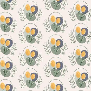 sin costura modelo de amarillo tulipán vector antecedentes diseño