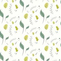 Leaf pattern background vector design