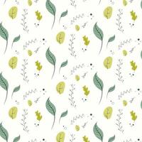 Leaf pattern background vector design