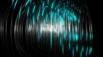 Silver with Cyan and Pink Sci-Fi Spiraling Splines Background VJ Loop video