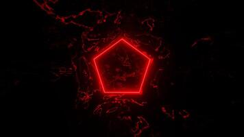 Red Pentagon Liquid Effect Background Loop Animation video