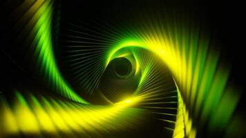 giallo e verde ipnotico sfondo ciclo continuo animazione video