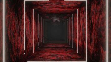 Red and Black and White Circular Saw Tunnel Background VJ Loop Animation video