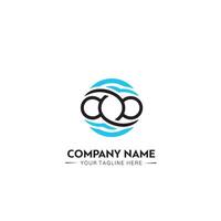 creative abstract logo design with line art style vector
