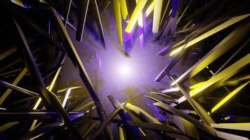 Gold and Purple Apocalyptics Shards Background VJ Loop video