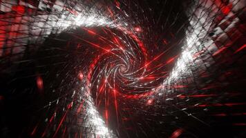 Silver and Red Spiral Net Tunnel Background VJ Loop video