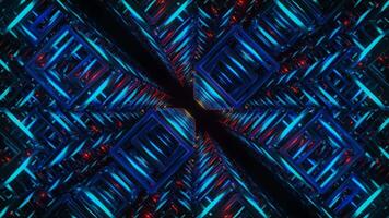 Blue and Red Empty Cubic Dimension Background VJ Loop video