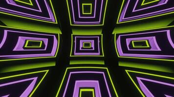 ljus grön och lila hypnotisk abstrakt rörelse bakgrund vj slinga video