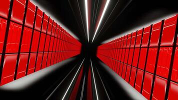 Red and White Side Cylinders Tunnel Background VJ Loop video