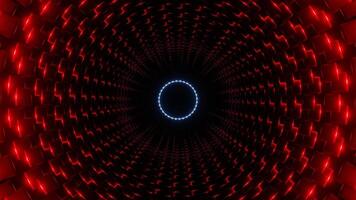 Red with Light Blue Cylindrical Mechanism Background VJ Loop video