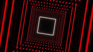 Red and White and Black Psychedelic Bright Tunnel Background VJ Loop video