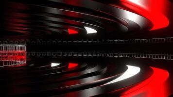 Movement Along The Red and White Neon Ring Background VJ Loop video