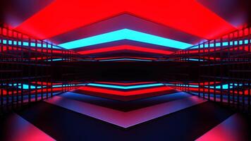 Red and Blue Guide Tunnel Background VJ Loop video