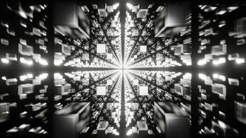 Silver and White Abstract Cubic Dimension Background VJ Loop with Rotation video