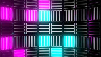 Cyan and Pink Cube Strobes Background VJ Loop video