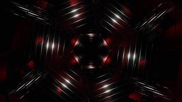 noir et rouge hexagonal engrener tunnel Contexte vj boucle video