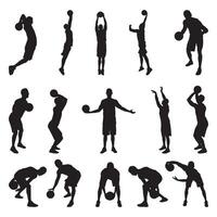 Basketball Player Silhouettes vector