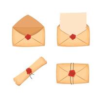 parchment paper vintage vector illustration