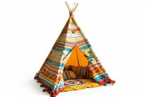 AI generated Indian tent or teepee for children. photo