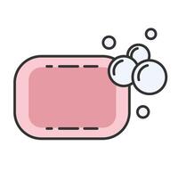 Soap and Bubbles icon isolated in white.Design element, editable stroke. Isolated vector illustration EPS10.