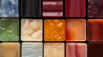 AI generated An artisanal soap bar with natural ingredients and texture in a macro image photo