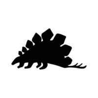 Dinosaur silhouettes vector illustration isolated on white background. Prehistoric animal vector silhouette. Black dinosaur silhouettes for kids.