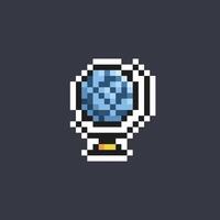 net globe in pixel art style vector