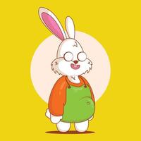 Cute cartoon character of bunny illustration vector